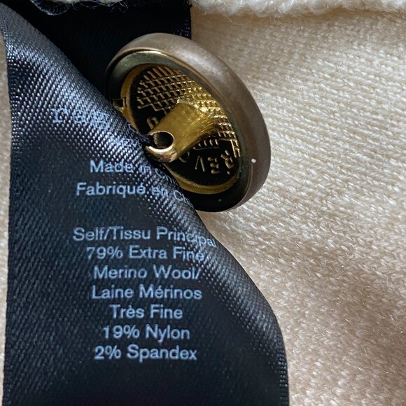 Rag & Bone Alex Merino Wool Sweater Blazer Ivory Sz XSm - Picture 7 of 16